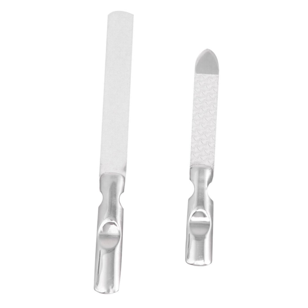 Light Stainless Steel Nail File For Thick Toenails, Dualsided Nail Buffer For Manicure And Pedicure