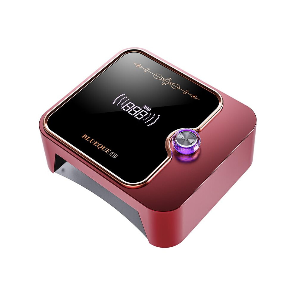 Cordless UV Nail Lamp 288W Rechargeable Nail Dryer with LCD Display 4 Timers and Detachable Base