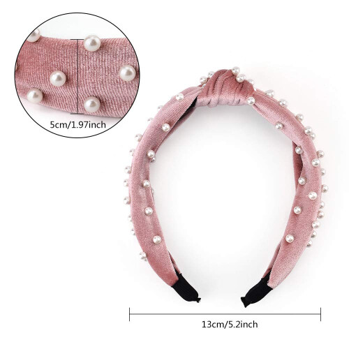 Fasce per capelli in velluto chic, cerchietti per capelli alla moda con perline, accessori per capelli eleganti e alla moda per donne e ragazze, 2