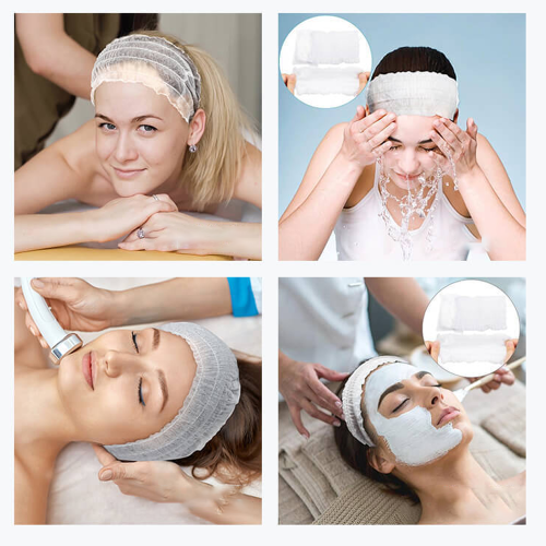 Κεφαλόδεσμοι Spa μιας χρήσης με ελαστικό νήμα, Επαγγελματικές μη υφασμένες 2