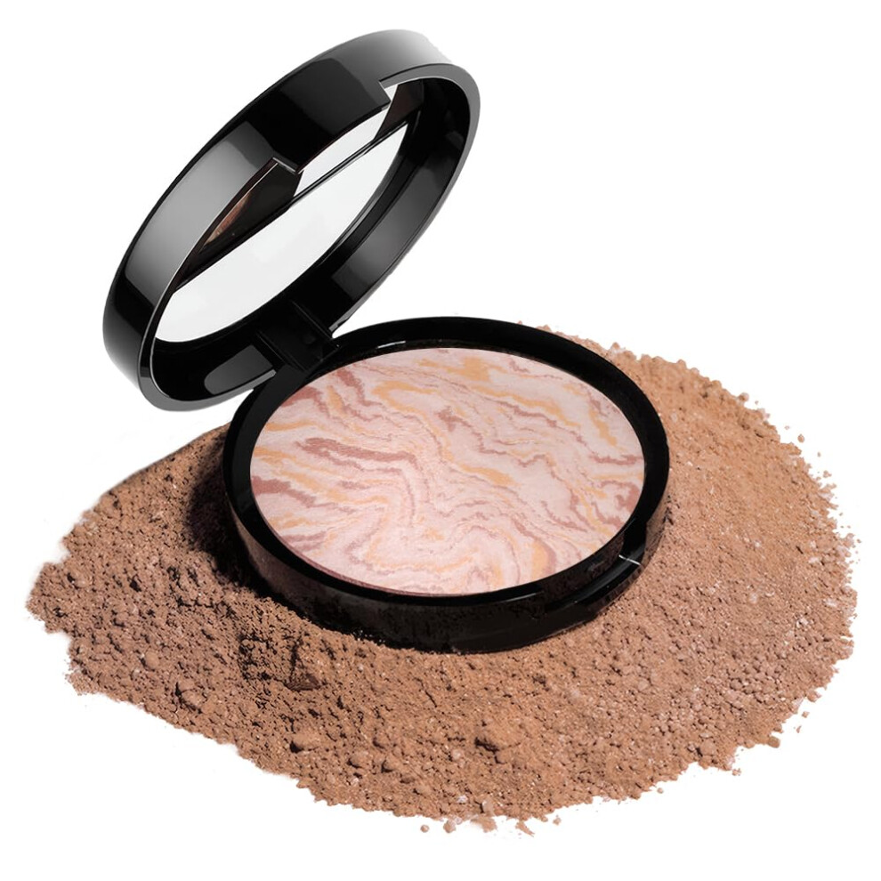 Baked Blush and Highlighter B02 Marbleized Powder Makeup Vegan Talc Radiant Finish 05#