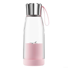 Portable Rechargeable Juicer Cup 450ml, 1500mAh Battery, Pink, Smoothies And Protein Shakes, Compact Design