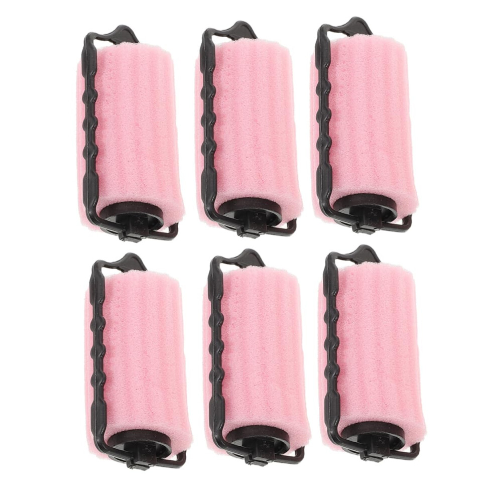 Hair Rollers 6pcs Soft Sponge Heatless Curlers for Long Hair Overnight Curls and Volume Styling