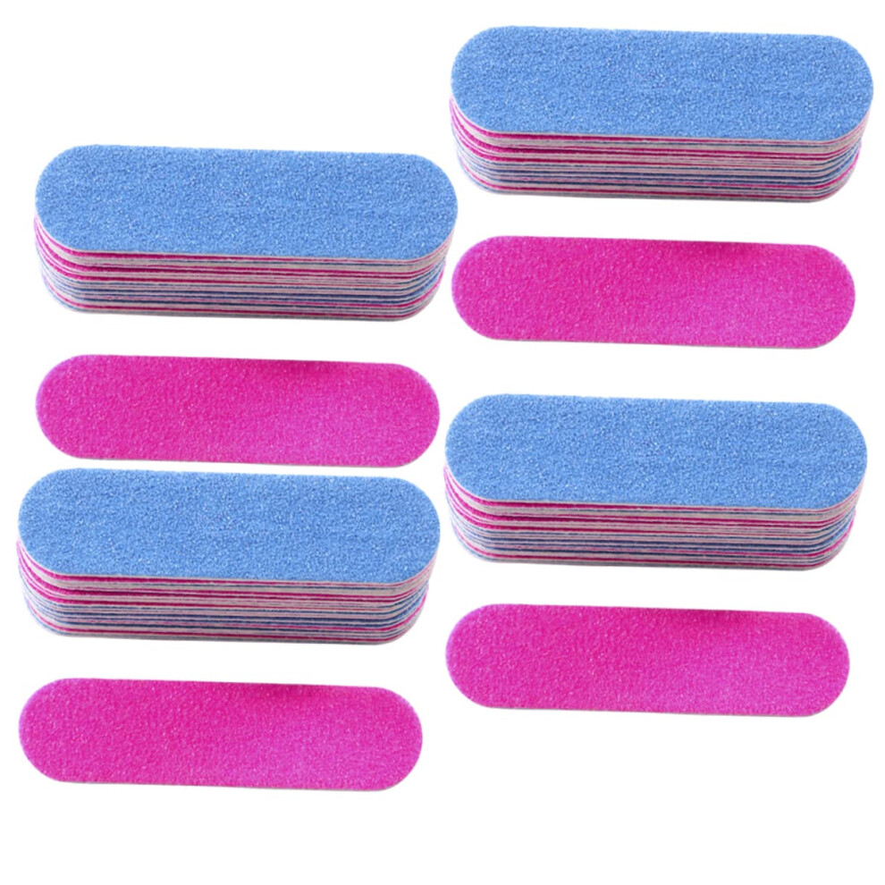300Pcs Nail File DoubleSided Buffers Blocks for Natural False Nails Mini Board Nail File Smooth Finish