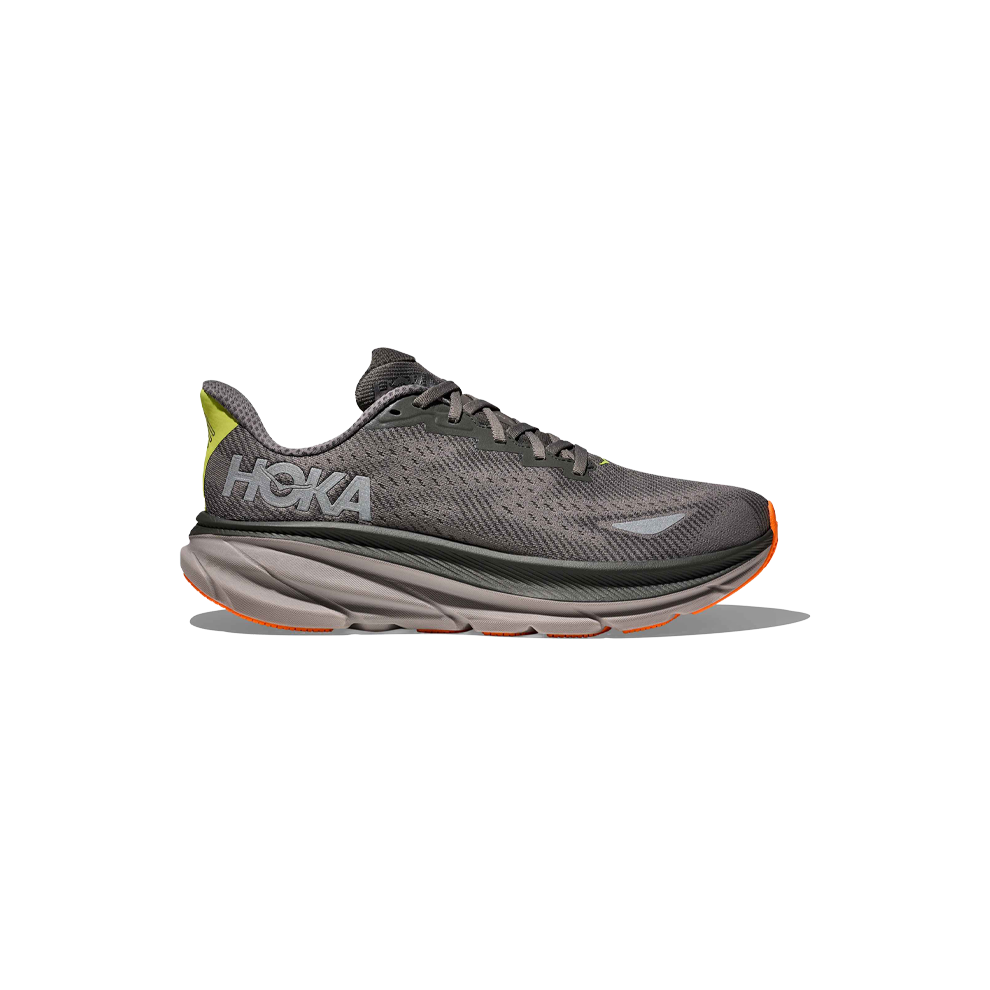 Hoka Clifton 9 Gore Tex Trainers Asphalt Grey/Gravel Uk 7