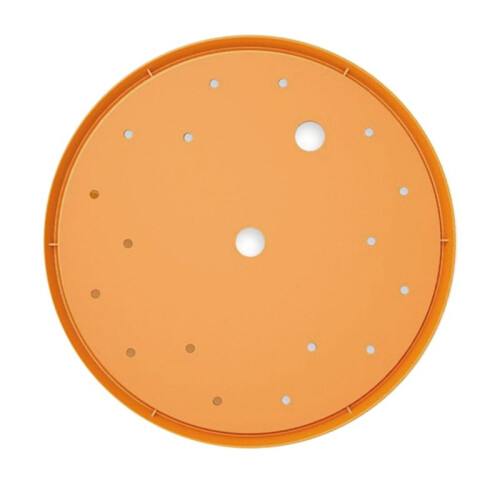 Round Planter Insert,13inch Orange Planter Insert, Plastic Disk with Drainage Holes for Place Inside Planter