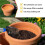 Round Planter Insert,13inch Orange Planter Insert, Plastic Disk with Drainage Holes for Place Inside Planter 5