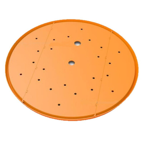 Round Planter Insert,13inch Orange Planter Insert, Plastic Disk with Drainage Holes for Place Inside Planter 1
