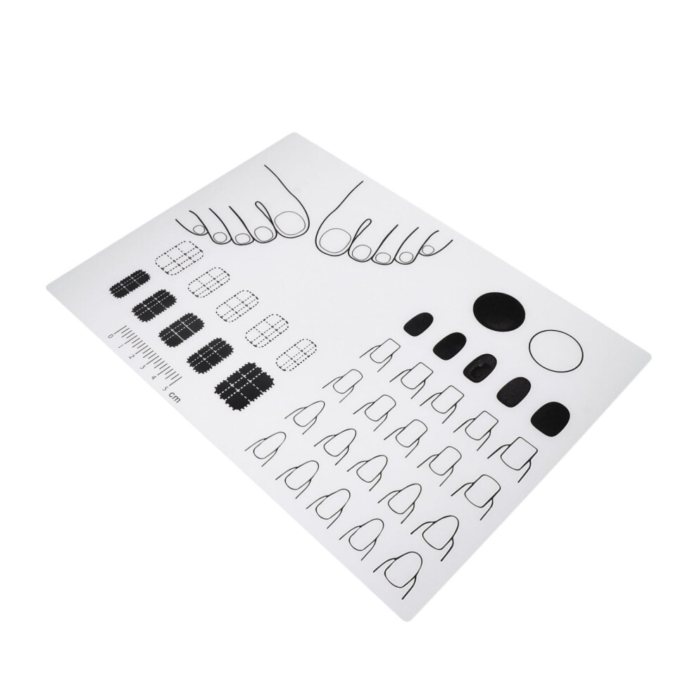 Nail Art Mat Waterproof NonSlip Silicone Acrylic Practice Pad for Stamping and Training