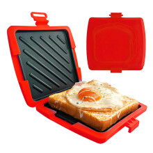 Microwave Sandwich Maker with Even Heat Distribution, HeatResistant Toaster for Grilled Cheese