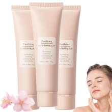 Exfoliating Face Gel Pack of 3 Gentle Hydrating Facial Exfoliator Cleanser for All Skin Types 50g