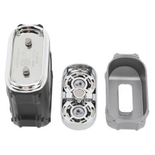 Elektrische mini-baardtrimmer voor mannen, oplaadbaar, draagbaar, IPX6 waterdicht, dubbel gaas, 400 mAh, Type-C-aansluiting, SZRH AC