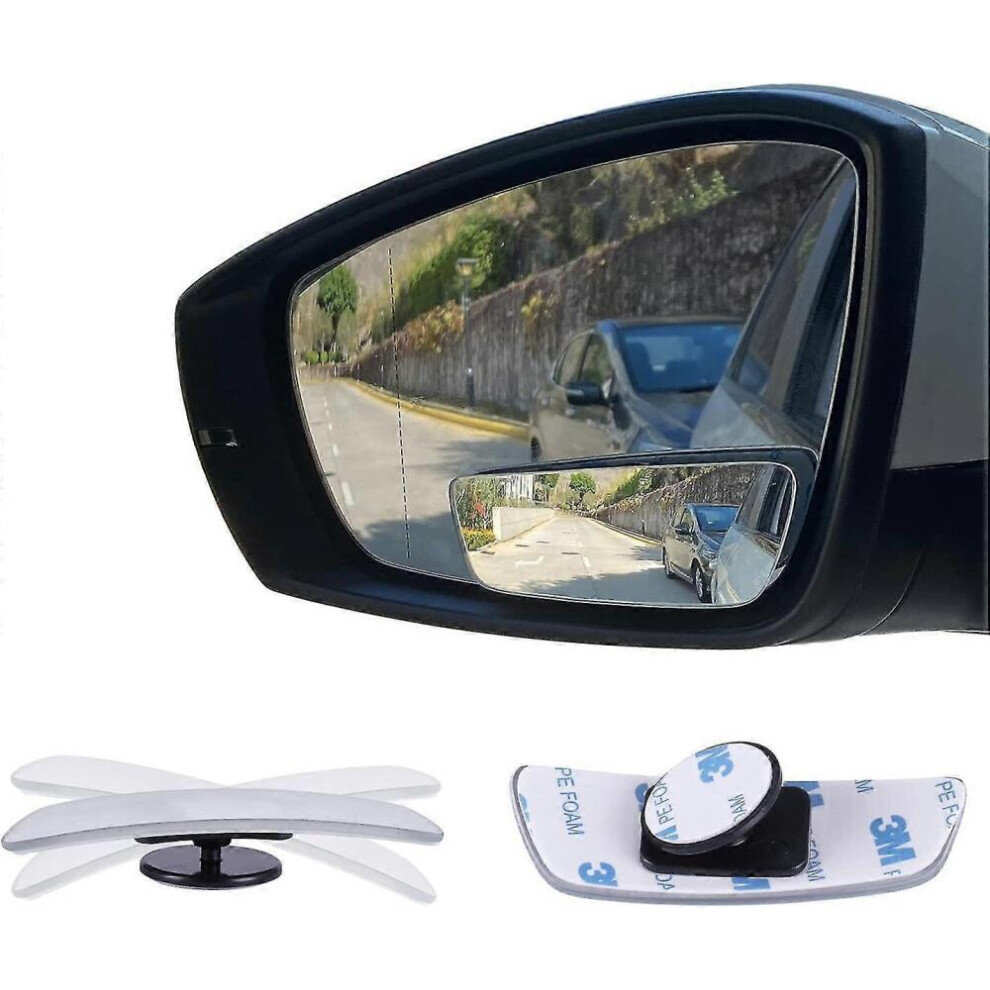 Blind Spot Mirror, Rectangular Shaped Hd Glass Frameless Convex Rear View Mirror With Wide Angle Adjustable Stick For Cars Suv And Trucks, P 8472608819728