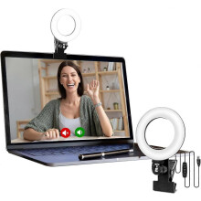 Kit di illuminazione per videoconferenza, luce ad anello per monitor con clip, per lavoro a distanza, apprendimento a distanza