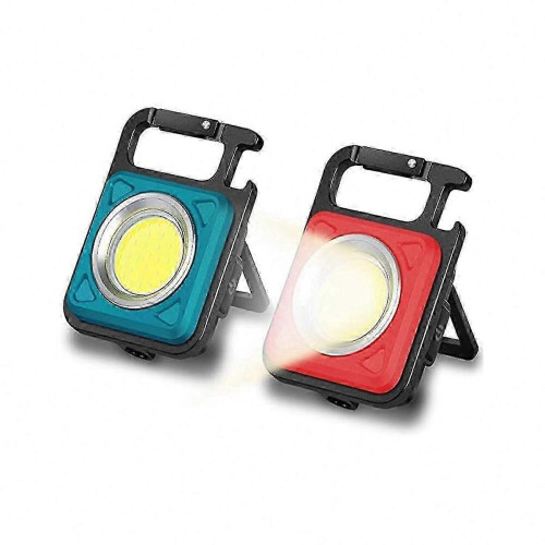 2-Pack Mini COB Keychain Work Light for Hiking, Camping, and Survival Use 1