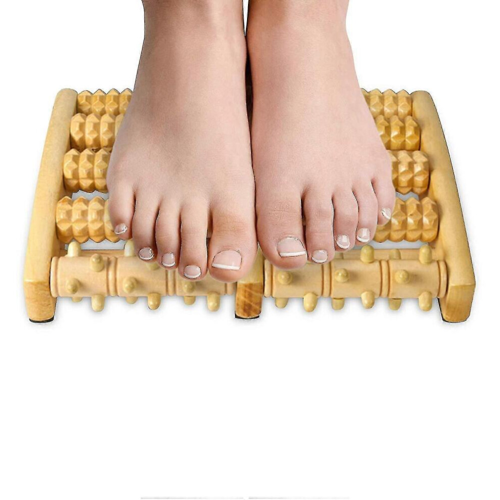 Dual Foot Massager Roller - (large) Feet, Arch And Heel Pain, Plantar Fasciitis Relief Help Improve Circulation And Acupressure Reflexology