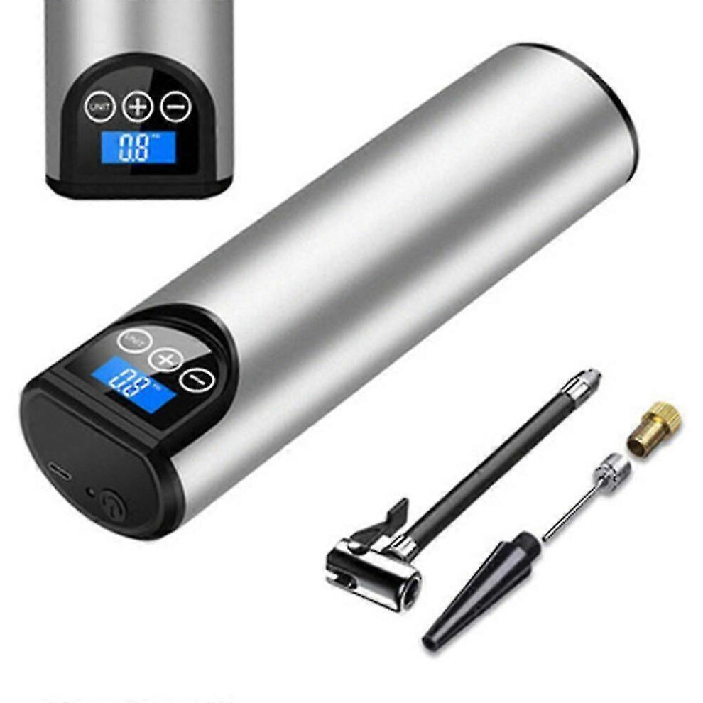 Portable Air Compressor, Mini Electric Air Pump, 150Psi Digital Tire Inflator, Handheld Cordless, Usb Rechargeable 8472608822582