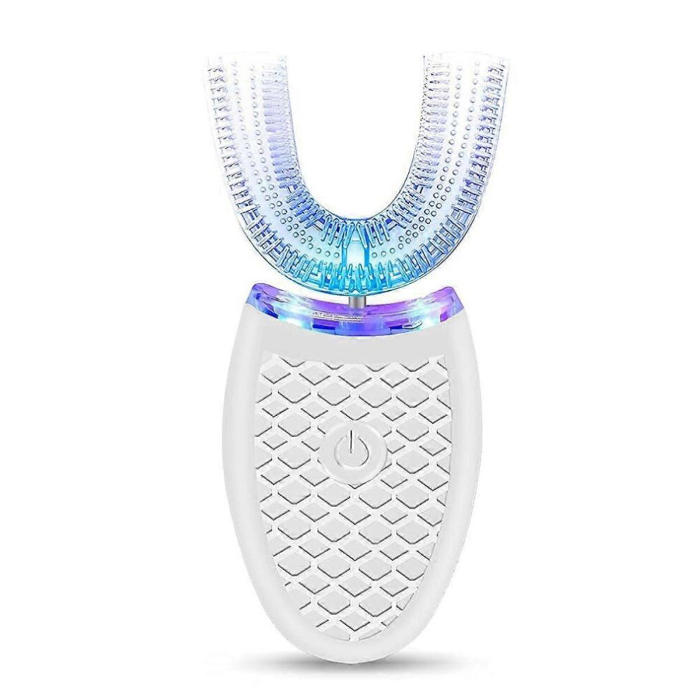 Ultrasonic Electric Toothbrush Adults, Automatic Toothbrush U Shaped Whole Mouth 360 Cleaning Teeth Whitening Hands Free Rechargeable Waterp
