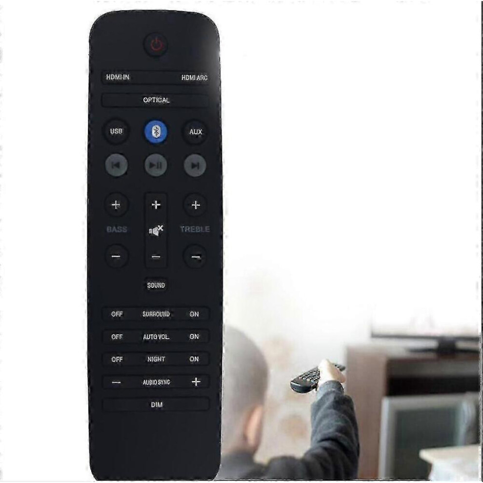 Soundbar Remote Replacement Bar Speaker Remote Control Compatible With Philips Fidelio Htl9100 Htl51 8472608823589