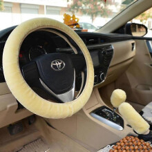Capa de volante de pelúcia, capa de volante de pelúcia quentinha para o inverno