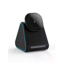 2-in-1 draadloze Bluetooth-luidspreker met 15W magnetische snellader en verstelbare houder voor iPhone