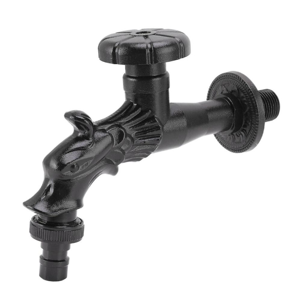 Retro Copper Faucet Antique Efficient Multipurpose Engraved Retro Faucet For Bathroom Outdoor Black 8472608824692