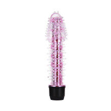 Vibrador de estimulação em formato de cacto, massageador de ponto G roxo para mulheres, brinquedo adulto silencioso e à prova d'água com múl