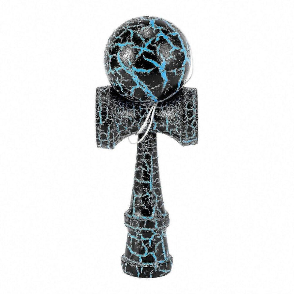 Traditional Wooden Kendama Toy Ball - Professional Beech Wood Skill Game With Crack Design | Durable Outdoor Sports Toy Blue 8472608826375