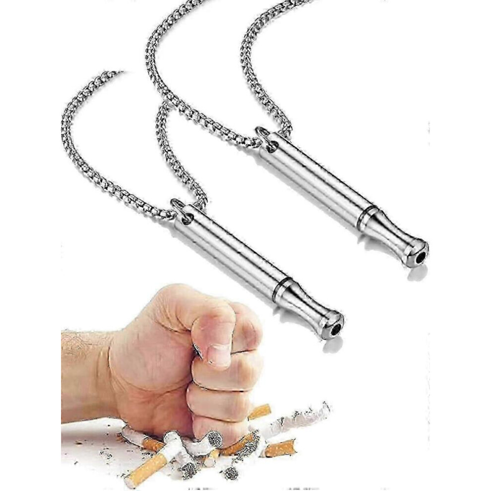 2X Smoking Cessation Breathing Necklace, Anxiety Relief Necklace E-Cigarette Necklace, Breathing Necklace Smoking Cessation Aid, Breathing E