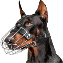 Metallmaulkorb für Dobermänner großer Rassen – Käfigmaulkorb gegen Bellen und zur Verhinderung von Überanstrengung