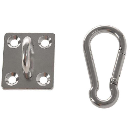 2 Sets Of Suspended Ceiling Wall Mount U-shaped Hooks Stainless Steel Heavy Duty Multi-function Hammock Hammock Hook Metal Base 1