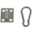 2 Sets Of Suspended Ceiling Wall Mount U-shaped Hooks Stainless Steel Heavy Duty Multi-function Hammock Hammock Hook Metal Base 1