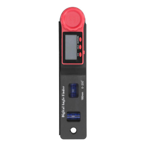 YUMILI Digital LCD Protractor, 2 in 1 Mini Digital Protractor Ruler Protractor Blue Bubbles LCD Digital Display Vernier Caliper for Woodwork