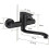 Wall Mounted Single Handle Kitchen Faucet Retro Black 30cm Spout G1/2 5