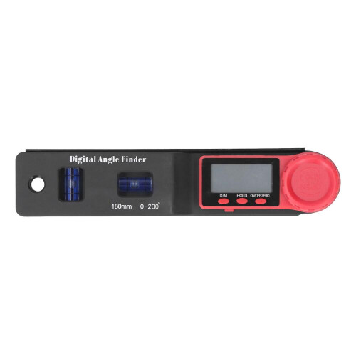 YUMILI Digital LCD Protractor, 2 in 1 Mini Digital Protractor Ruler Protractor Blue Bubbles LCD Digital Display Vernier Caliper for Woodwork 2