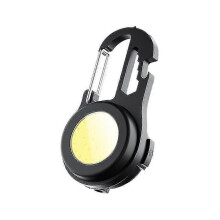 Helder mini sleutelhangerlampje, oplaadbaar via USB, met 4 lichtstanden.