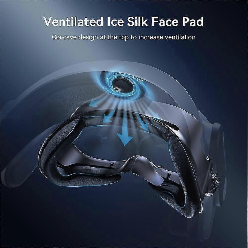 AMVR FC4A Συμβατό με Meta Quest 3 Μάσκα προσώπου PU δέρμα + Ice Silk Ανταλλακτικό κάλυμμα προ 2