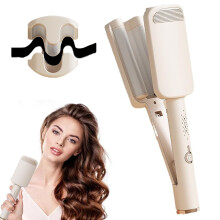 1.25 Inch Hair Waver Ceramic Triple Barrel Curling Iron for Beach Waves Fast Heating Adjustable Temp