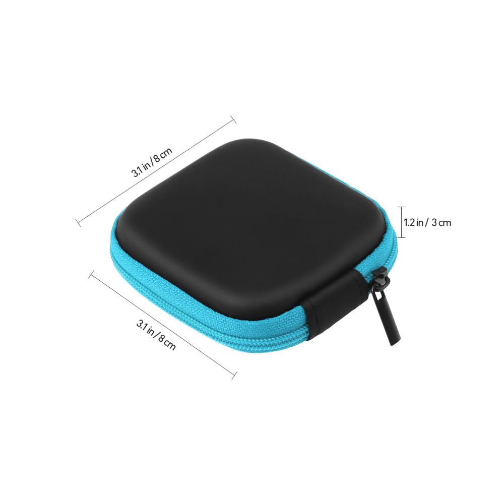 2Pcs Hard Eva Headphone Case Assorted Color Travel Earphone Pouch 3613459934023