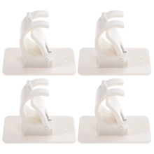 16Pcs Universal White Curtain Rod Hangers Strong Load Bearing Brackets