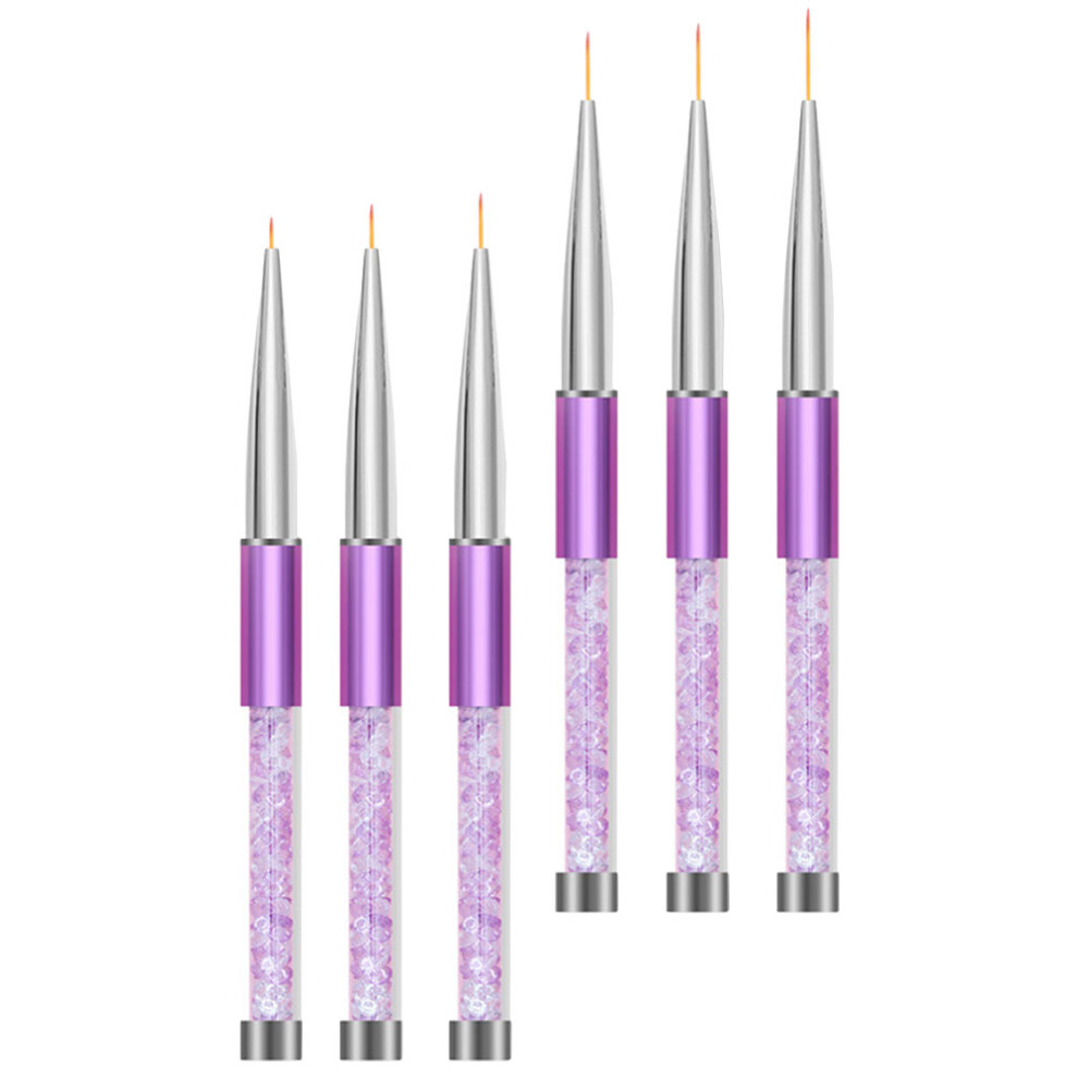 Happyyami 30Pcs Portable Violet Nail Brush Pen For Diy Nail Art And Salon Use