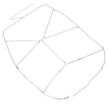 2Pcs Stretchy Silver Rhinestone Body Chains for Women Accessories