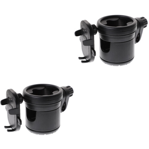 2Pcs Durable Black Stroller Cup Holder for Bike Use 2