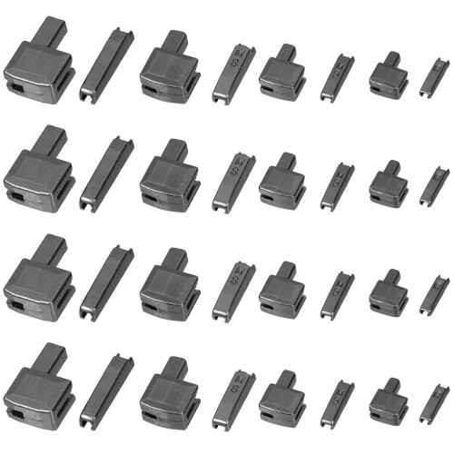 16Sets Durable Metal Zipper Stop Replacement Kit for Backpacks Jackets