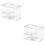 2Pièces Coffret Transparent Pour Cotons Protection Anti-Humidité 6