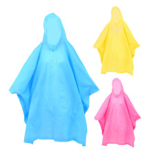 6Pcs Folding Design Assorted Color Raincoats for Camping Hiking