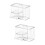 2Pièces Coffret Transparent Pour Cotons Protection Anti-Humidité 7
