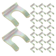120Pcs Golden Metal Brake Line Clips U Shaped Retainer for Car Use
