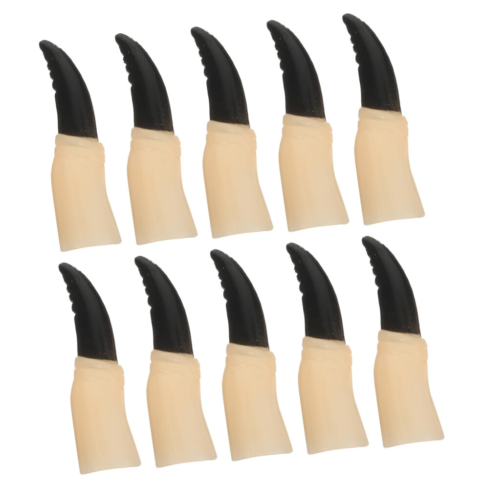 Fake Witch Nails with Spooky Long Pointed Tips for Halloween Costume and Cosplay Party