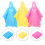 6Pcs Folding Design Assorted Color Raincoats for Camping Hiking 8